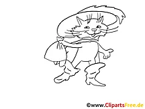 Gestiefelte Kater Bild zum Malen