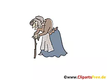 Hexe aus Schneewittchen Märchen-Bild, Clipart, Illustration