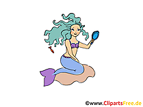 Kleine Meerjungfrau Clip Art, Bild, Grafik, Cartoon