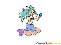 Kleine Meerjungfrau Clip Art, Bild, Grafik, Cartoon