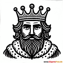 König Clipart schwarz-weiss