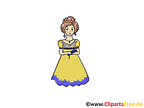 Königin Märchenfigur CIllustration, Bild, Carton