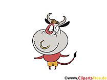 Lustige Kuh Bild, Cartoon, Clipart, Grafik