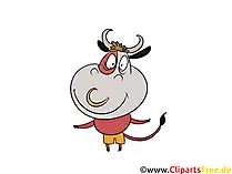 Lustige Kuh Bild, Cartoon, Clipart, Grafik
