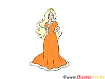 Prinzessin Clipart, Bild, Grafik, Cartoon, Illustration