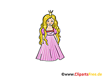 Rapunzel Märchen-Illustration, Bild, Clipart