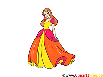 Schöne Märchen-Prinzessin Abbildung, Bild, Grafik, Clipart