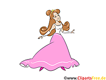 Tragen, Kleid, Mädchen, Prinzessin Grafik, Abbildung