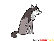 Wolf Clipart - Märchen Illustration