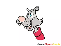 Wolf Clipart, Bild, Comic, Cartoon gratis