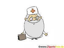 Arzt Cartoon Clipart, Bild, Illustration