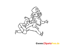 Arzt rennt zum Pazienten Zeichnung, Clipart, Bild