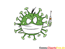 Bakterie, Virus mit Spritze - Medizin Cliparts kostenlos