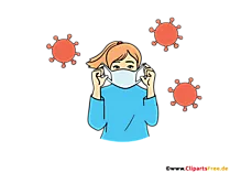 Bitte Mundschutzmaske tragen - Printmaterialien zum Coronavirus