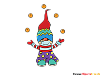 Clown mit Schutzmaske Clipart zum Thema Corona