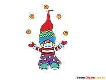 Clown mit Schutzmaske Clipart zum Thema Corona