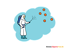 Desinfektion Illustration - Bilder zum Corona