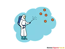 Desinfektion Illustration - Bilder zum Corona