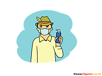 Desinfiktionsmittel Clipart, Bild, Illustration