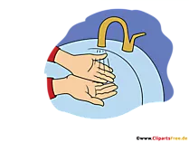 Hände waschen Clipart - Printmaterialien zum Coronavirus