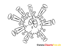 Impfstoff gegen Virus - Corona, Covid-19 Cliparts Impfstoff gegen Virus - Corona, Covid-19 Cliparts