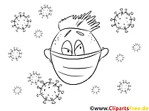 Mundschutz Maske Grafik, Clipart, Bild