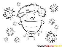 Mundschutzmaskenpflicht Bild. Grafik Clipart