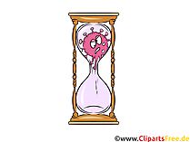 Virus in Sanduhr Clipart, Bild, Comic