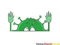 Virus, Krankheit gibt auf Clipart, Bild, Illusration