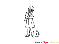 Doktor, Arzt Bild, Cartoon, Zeichnung