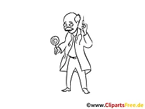 Erfahrener Arzt Zecihnung, Clipart, Bild, Cartoon