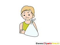 Hand gebrochen Clipart, Grafik, Cartoon
