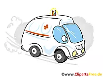Krankenwagen Clipart, Bild, Cartoon, Grafik