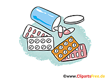 Medikamenten Bild, Clipart. Cartoon
