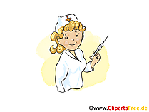 Nette Krankenschwester Bild, Cartoon, Clip Art, Grafik