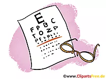 Sehtest Clipart, Bild, Cartoon gratis