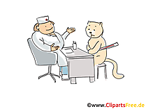 Termin beim Arzt Cartoon, Clipart, Bild, Illustration