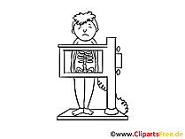 Untersuchung beim Chirurgen Bild, Clipart, Zeichnung