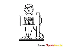 Untersuchung beim Chirurgen Bild, Clipart, Zeichnung