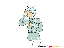 Anime Figur Illustration, Bild, Clipart, Comic, Cartoon, Grafik