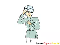 Anime Figur Illustration, Bild, Clipart, Comic, Cartoon, Grafik