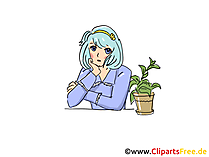 Anime und Manga Madchen Bild, Clipart, Comic, Cartoon, Grafik