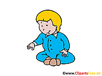 Baby spielt im Sitzen Bild, Clipart, Illustration, Grafik, Zeichnung
