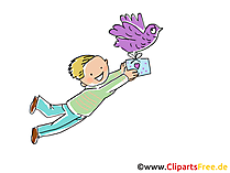 Brieftaube Cartoon, Clipart, Illustration