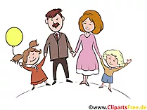Clipart Familie Bild, Illustration, Grafik