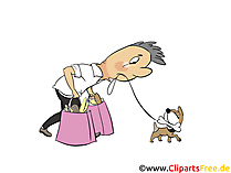 Einkäufe erledigen Clipart, Bild, Illustration