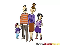 Familie, Vater, Mutter, Kinder - Menschen, Menschenbilder, Cliparts