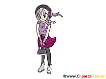 Girl Anime Bild, Clipart, Comic, Cartoon, Grafik