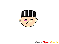 Häftling Clipart, Bild, Cartoon, Comic, Illustration gratis
