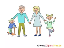 Happy Family Clipart, Illustration, Picture, Image free